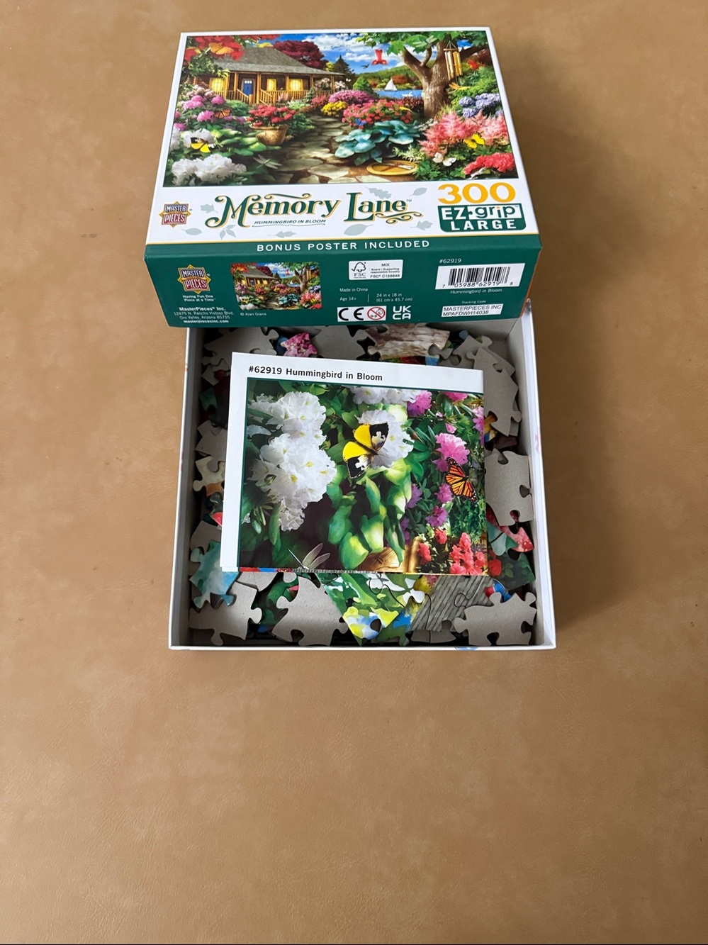 300-Piece EZGrip Large Puzzle — Hummingbird in Bloom (Multicolor) - Picture 6 of 6